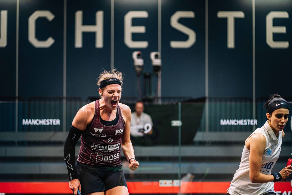 Sarah-Jane Perry at this year's Manchester Open 2020