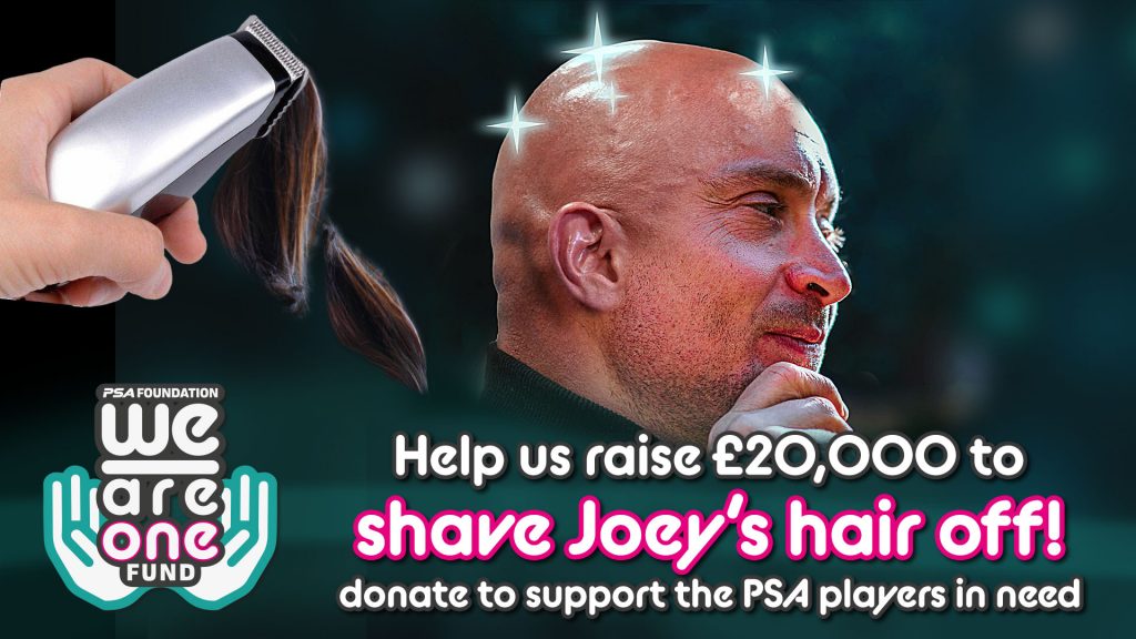 Shave Joey Barrington's head and raise funds for the We Are One Fund