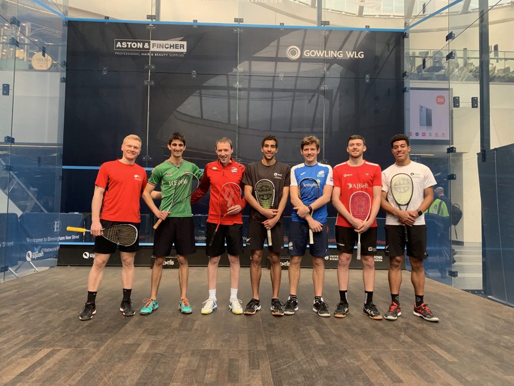 Commonwealth Games Squash Players at New Street Station